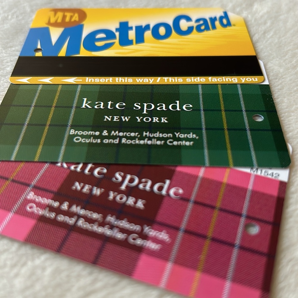 Pink Limited Edition Kate Spade New York MTA Plaid MetroCard #1922